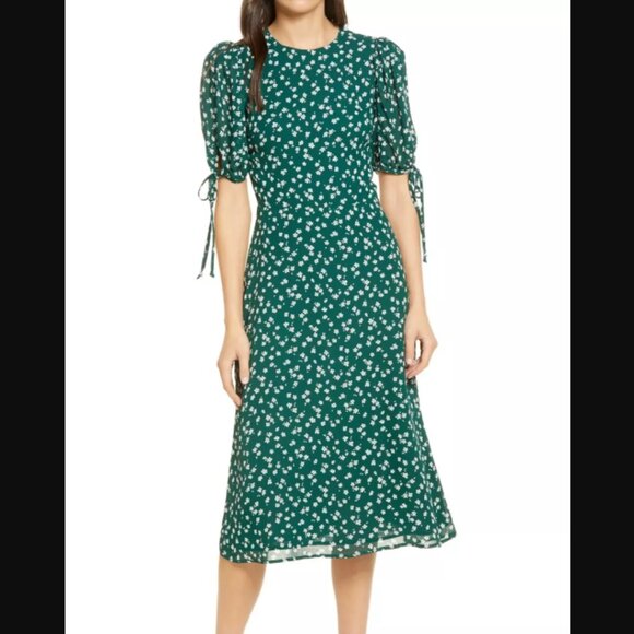 Reformation Oakley Midi Dress in Annette Size 4 - Picture 1 of 5